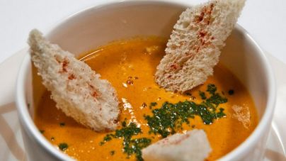 Суп с мясом раков