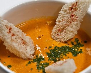 Суп с мясом раков