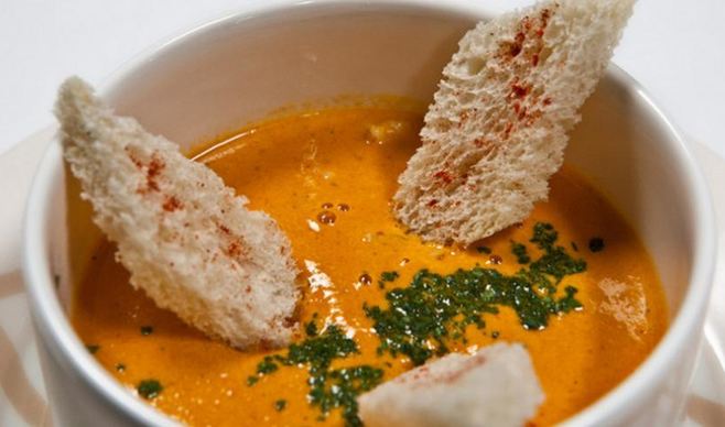 Суп с мясом раков