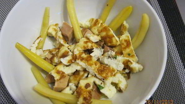 суп с омлетом и спаржей