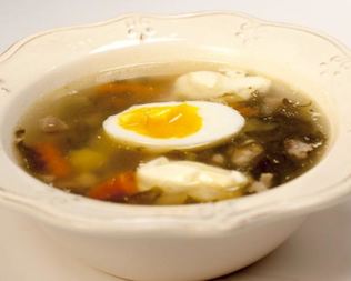 Суп со щавелем и яйцом