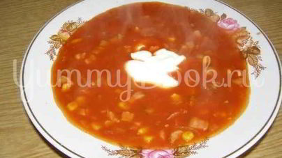 Суп томатный с кукурузой