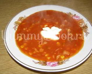 Суп томатный с кукурузой