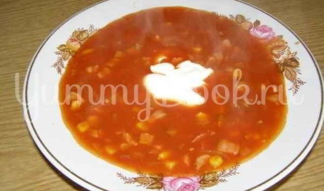 Суп томатный с кукурузой