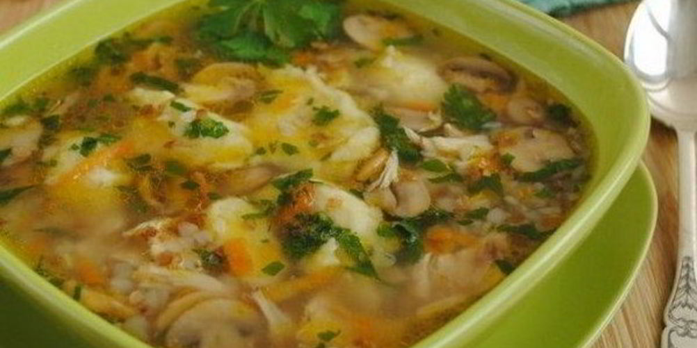 Рецепт сытный гречневый суп с курицей