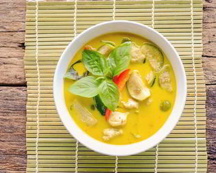 Тайский суп карри на кокосовом молоке