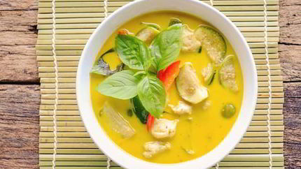 Тайский суп карри на кокосовом молоке