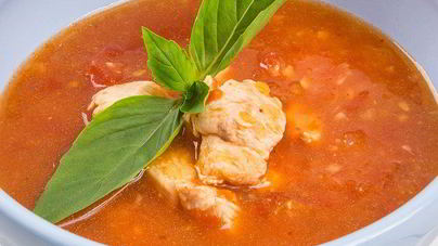 Томатный суп с индейкой