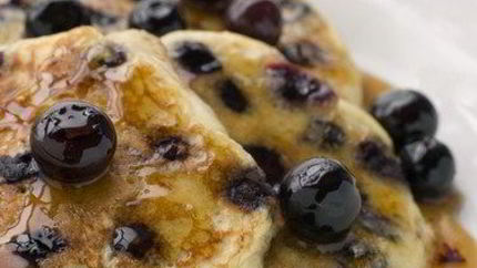 Американские блины с голубикой