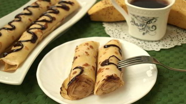 блинчики фаршированные бананом