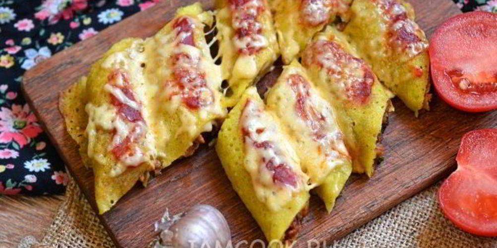 Рецепт блинчики на молоке с фаршем