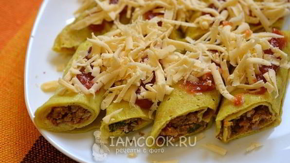 блинчики на молоке с фаршем