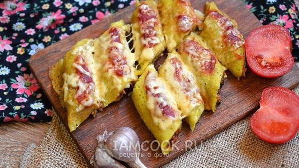 блинчики на молоке с фаршем