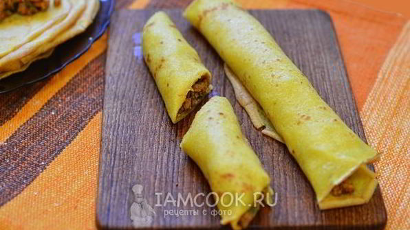 блинчики на молоке с фаршем