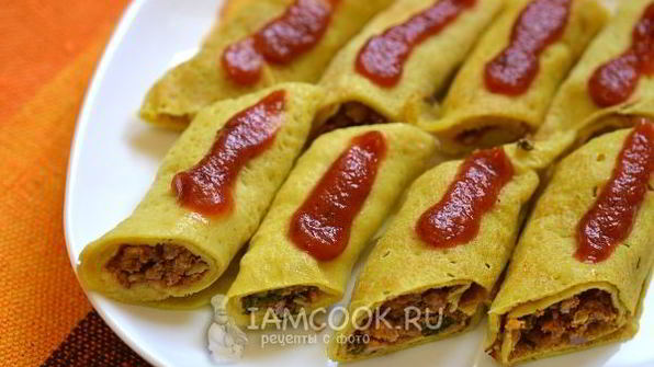 блинчики на молоке с фаршем