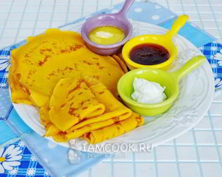 Блинчики на морковном соке