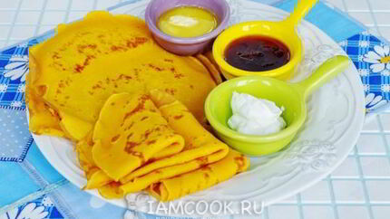 Блинчики на морковном соке