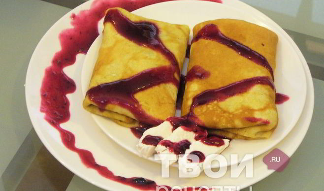Блинчики с фруктами
