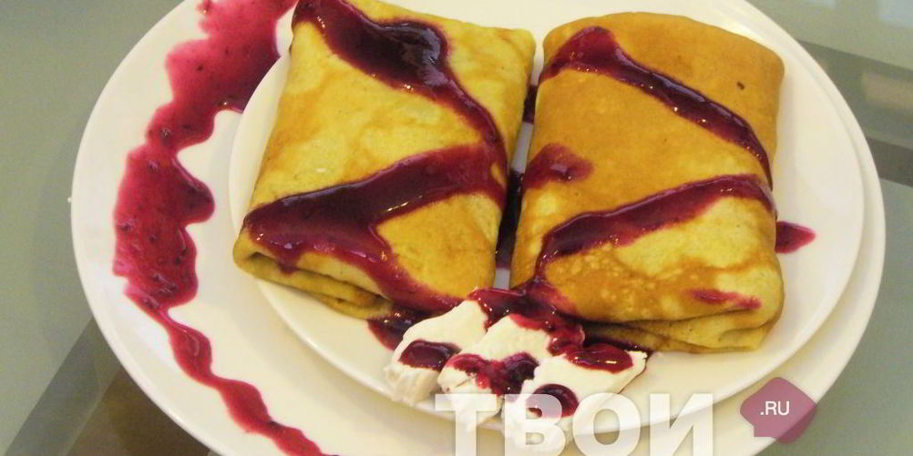 Рецепт блинчики с фруктами