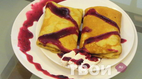 блинчики с фруктами