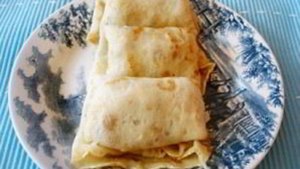 блинчики с грибами и рисом