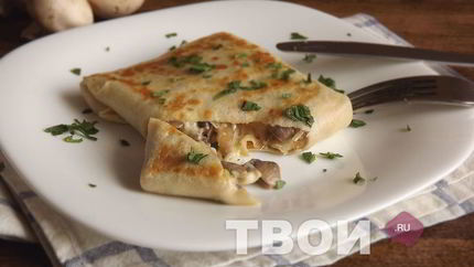 Блинчики с грибами