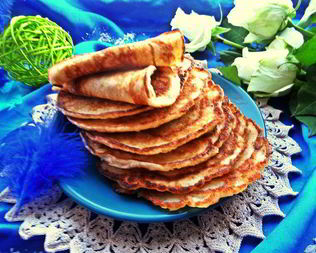 Блинчики с кокосом и отрубями