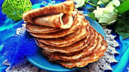 Блинчики с кокосом и отрубями