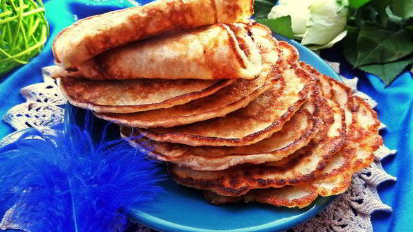 блинчики с кокосом и отрубями