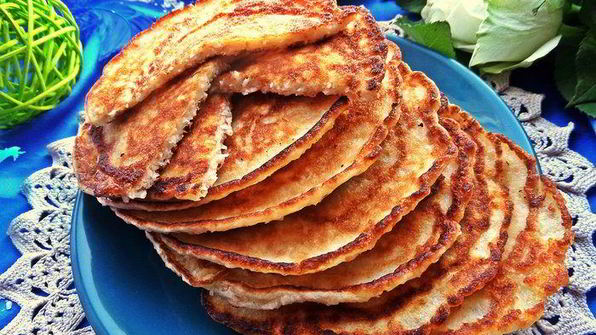 блинчики с кокосом и отрубями