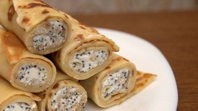 Блинчики с маком и творогом