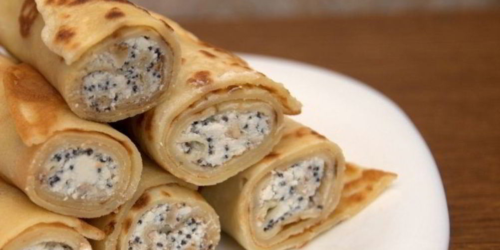 Рецепт блинчики с маком и творогом