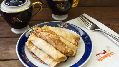 Блинчики с печенью трески