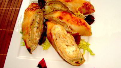 Блинчики с семгой на закуску