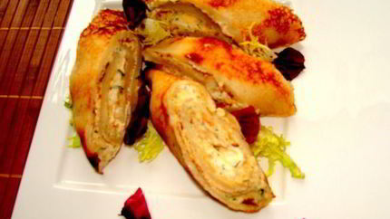 Блинчики с семгой на закуску