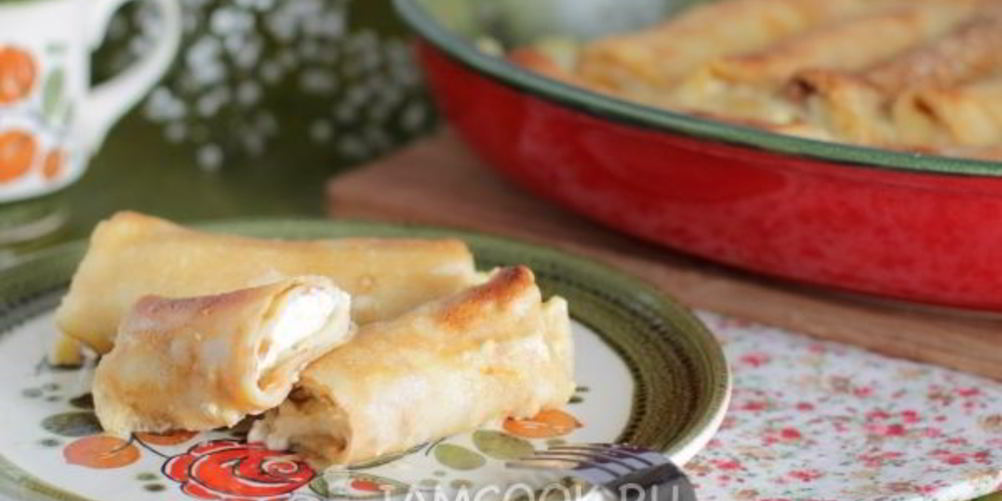 Рецепт блинчики с творогом запеченые в духовке