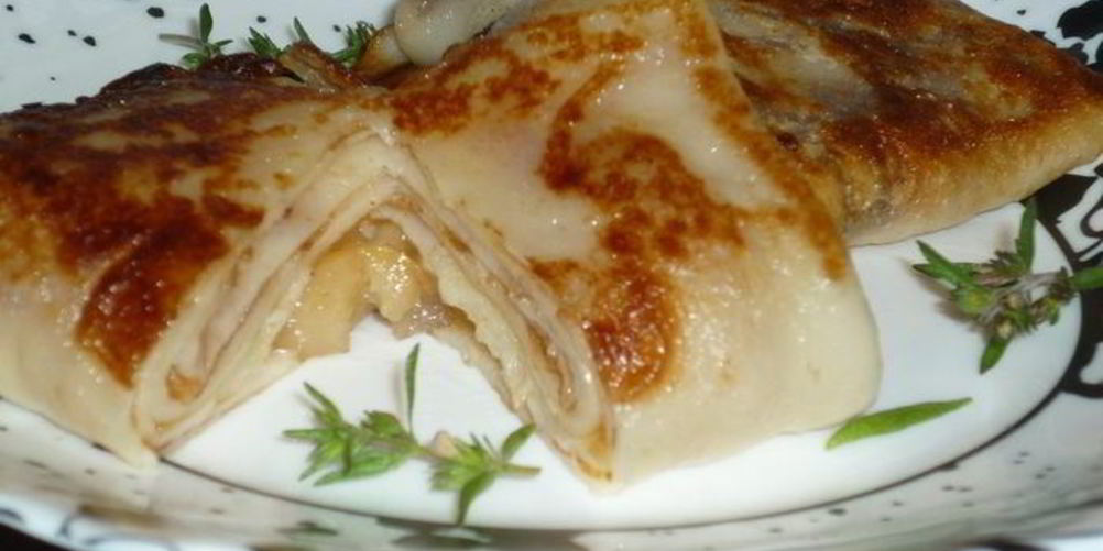 Рецепт блинчики с яблоками