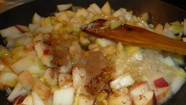 блинчики с яблоками