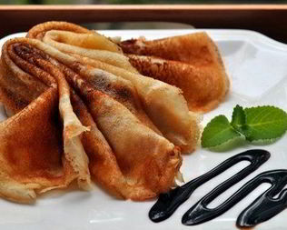 Блины на газированной воде с молоком