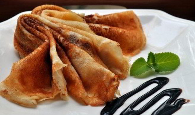 Блины на газированной воде с молоком