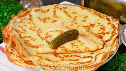 Блины на огуречном рассоле