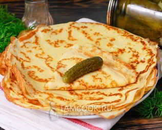 Блины на огуречном рассоле
