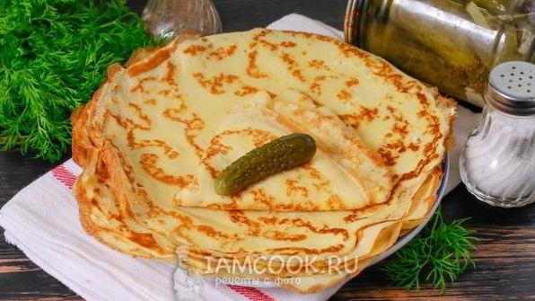 блины на огуречном рассоле