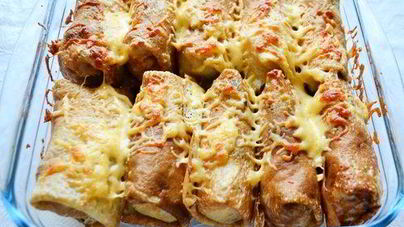 Блины по-итальянски с грибами и сыром