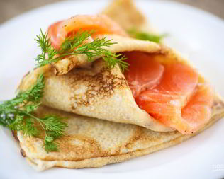 Блины с форелью