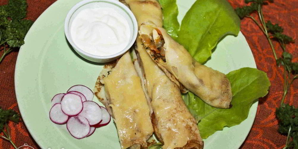 Рецепт блины с курицей и морковью