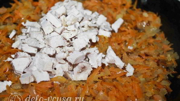 блины с курицей и морковью