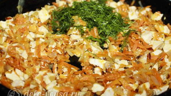 блины с курицей и морковью