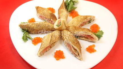 Блины с лососем