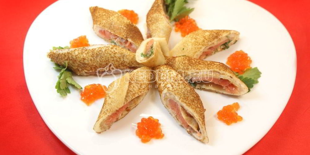 Рецепт блины с лососем